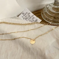 2021 creative crystal dot pendant multilayer necklace for women clavicle chain party jewelry festival gifts