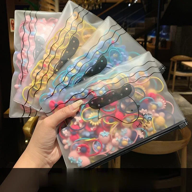 

High-quality 20/40/100Pcs Cute Flower Kids Girls Hair Accessories Ring Rubber Princess Head Rope Ponytail Holders Hair Band