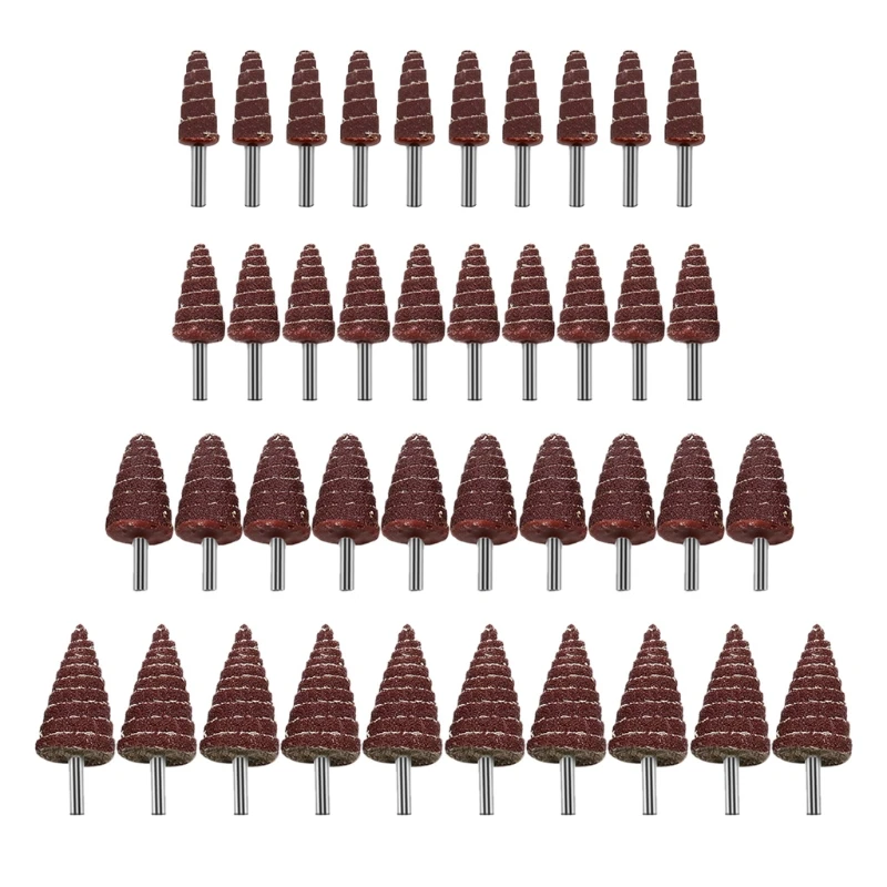 

Metal Material Maximum Diameter 1.18inch Wear-resisting Conical Sandpape with Handle Abrasive Tools Wear-resisting X37E