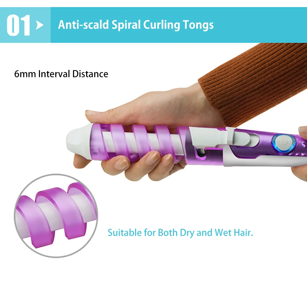 Electric Hair Curling Iron Professional Curler Styler Fast Heating Tube Wand Styling Tools | Красота и здоровье