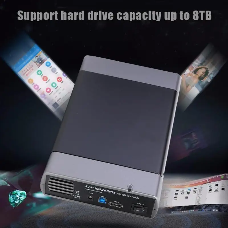 Чехол для оптического диска 5 25 дюйма с USB 3 0 на адаптер Type B SATA US внешний корпус HDD