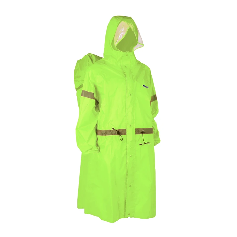 Bluefield Unisex Reflective Outdoor Backpack Raincoat Rain Cover One-piece Rain Poncho Cape Jacket For Hiking Camping Cycling - Цвет: Green