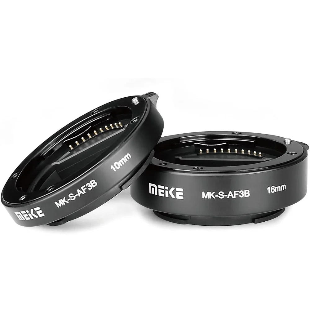 Meike Auto Focus Macro Extension Tube Ring for Sony E-Mount /for M4/3 Mount A6300 A6000 A7 A7II A7III NEX-7 NEX-6 NEX-5 GH5 GH4 |