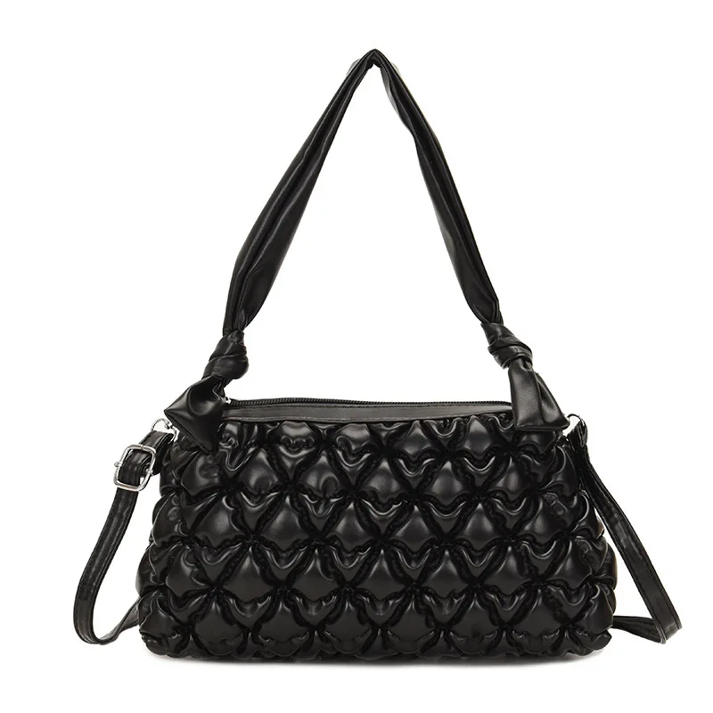 

New Luxury Designer Handbag 2021 Bubble Shoulder Bags for Women Fashion PU Leather Crossbody Female Bag Casual Tote Women's Bag