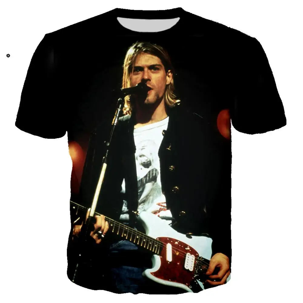 

Anyang store 2021 3d print T-shirt rock band streetwear men's women's fashion O-neck short-sleeved T-shirt