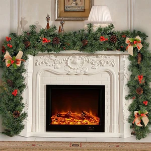 1,8 м Рождественская ротанговая искусственная Цветочная елка украшение уличная гирлянда кулон-венок рождественские товары для вечеринок украшение для дома двери лестницы