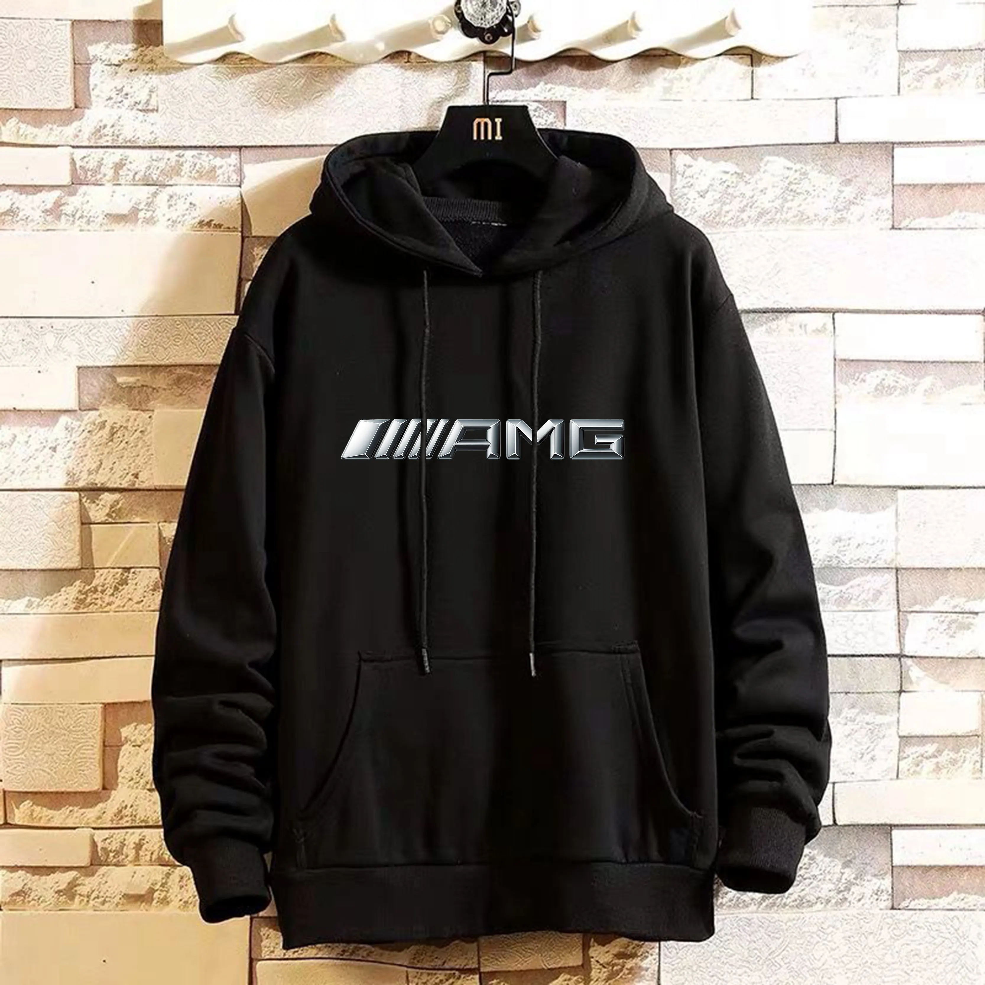 

AMG Fashion Men/women Hoodie Spring Autumn Pullovers Sweatshirts Solid Color