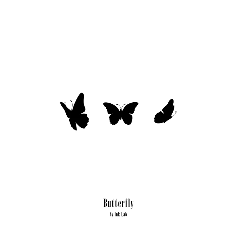 

10MM×14MM butterfly mini solid color tattoo stickers waterproof men and women long lasting dark gothic hands and ankles