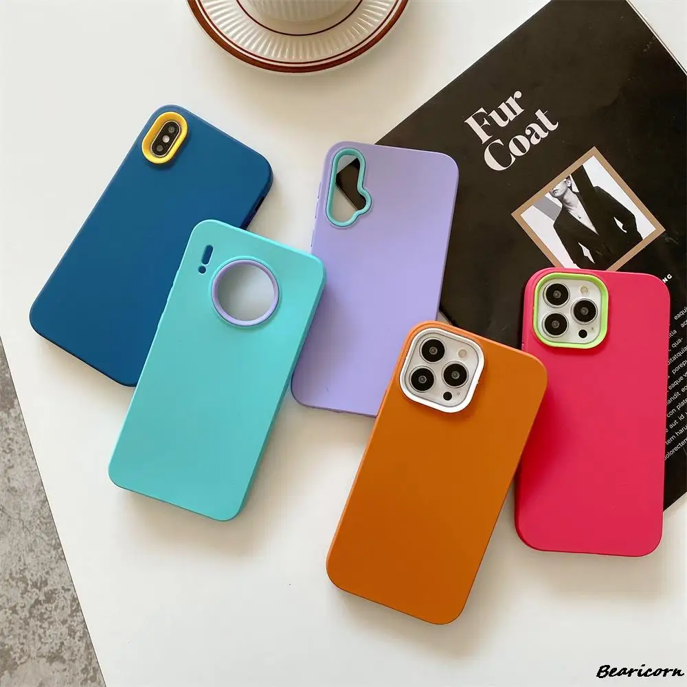 

Phone Case For Huawei P smart Z P30 P40 Lite 5G Nova 4 5t 6 7 SE Honor 10 20 Lite 30 Mate 30 40 Pro Candy Liquid Silicone Cover