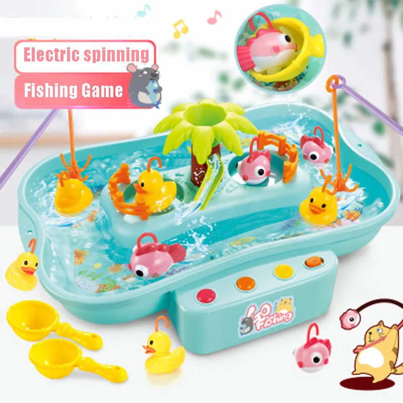 Детские круговорот воды электрическая игрушечная Рыбалка музыка светильник
