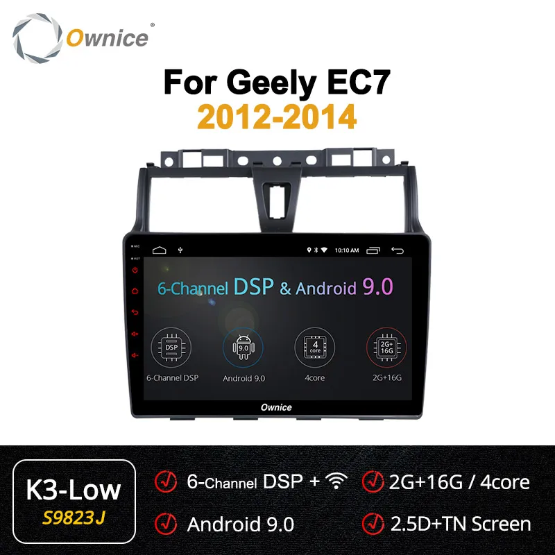 S9823 K3-Low Ownice K3 K5 K6 Android 9,0 360 панорама автомобиля радио аудио dvd для GEELY Emgrand EC7- gps Navi 8 ядерный DSP 4G LTE SPDIF - Цвет: S9823 K3-Low
