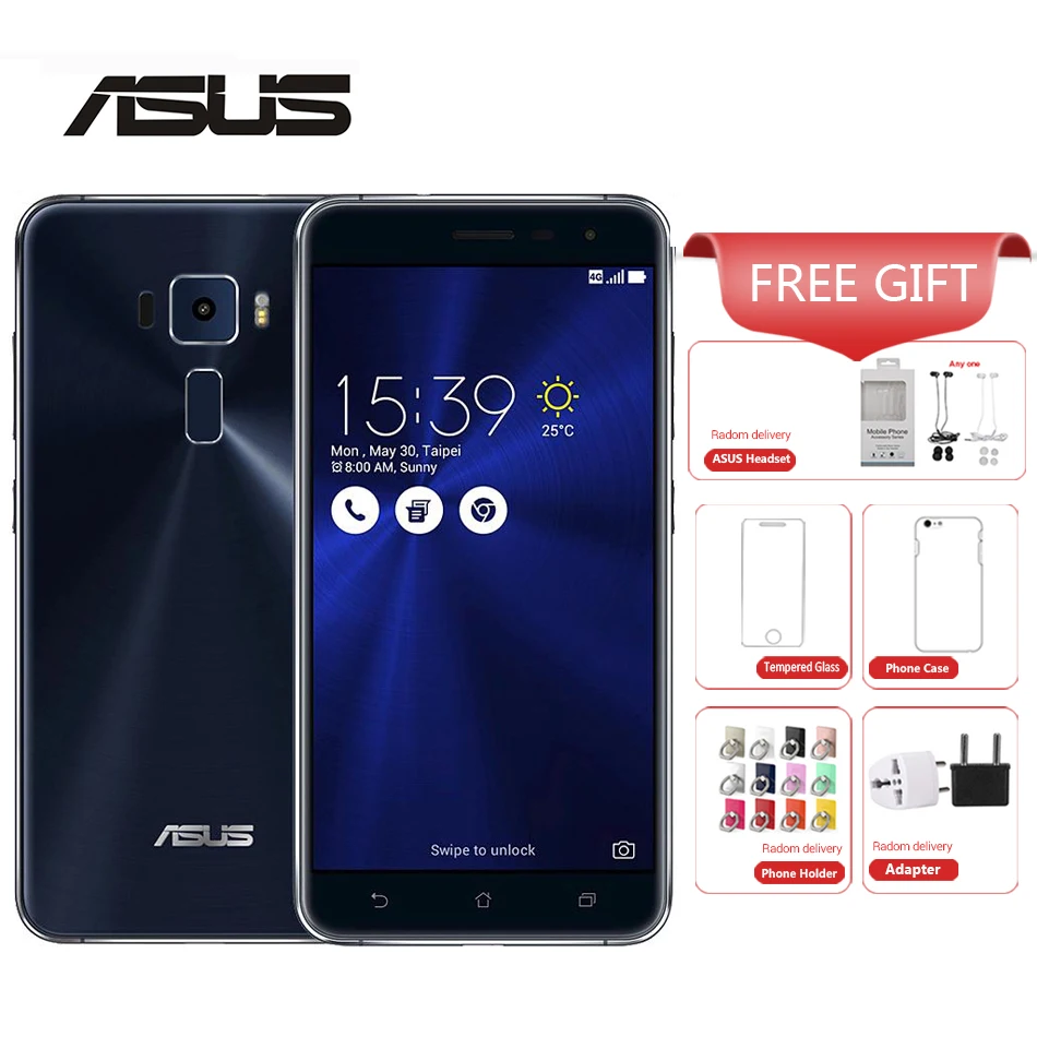 ASUS Zenfone 3 ZE552KL смартфон с 5 дюймовым дисплеем восьмиядерным процессором Snapdragon 625