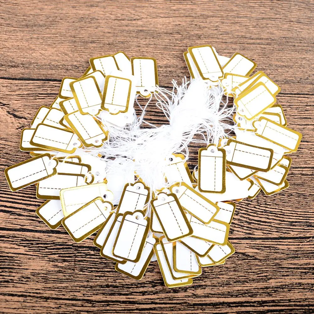 100 шт. бумажный стикер ярлыка ленточка часы ювелирные изделия Дисплей товаров