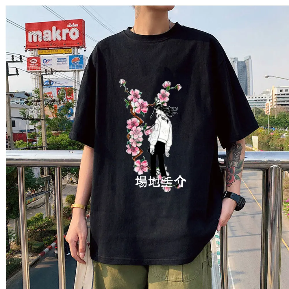 

Tokyo Revengers Keisuke Baji Classic Couple Print Top Design Simple Summer Short Sleeve Couples Loose Casual T-shirt Tide