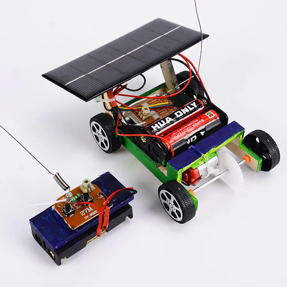 HobbyLane деревянный самодельный на солнечных батареях RC автомобиль головоломка в
