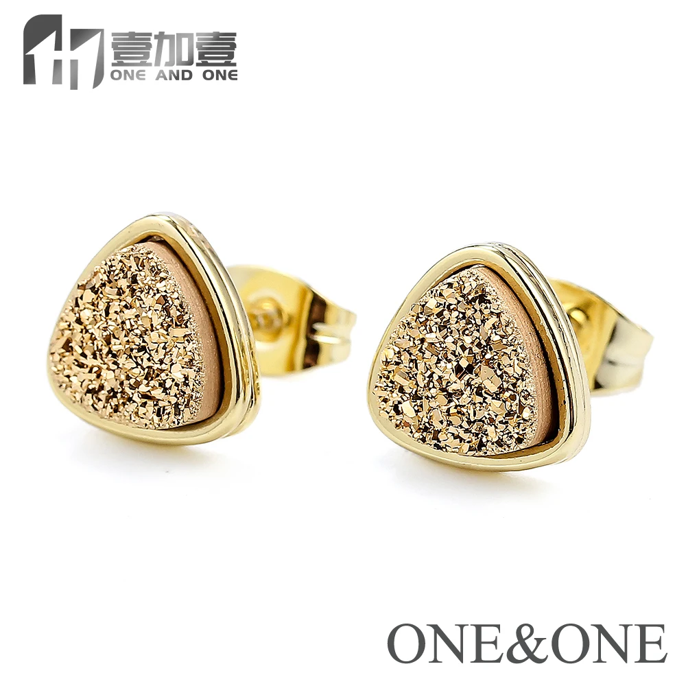 10 пар сережек смешанных цветов треугольные серьги 8 мм гвоздики из натуральной