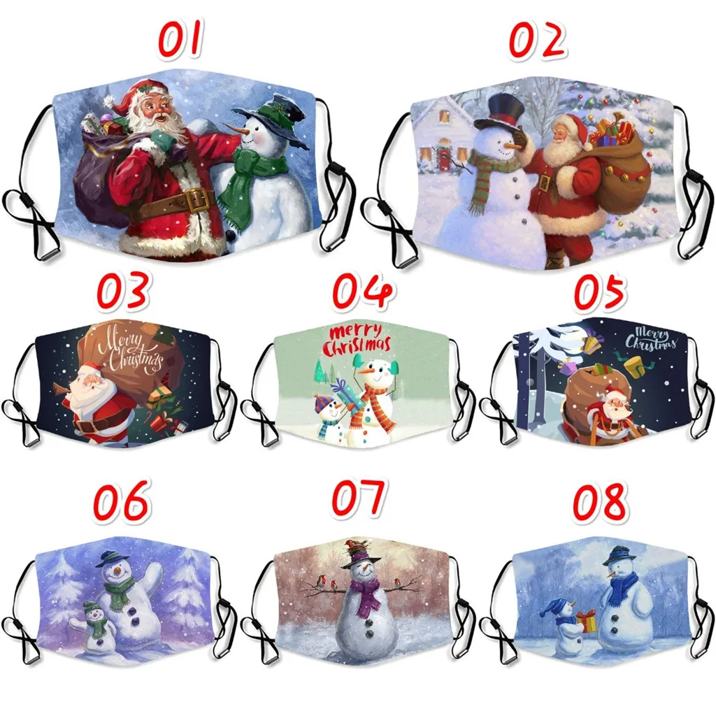 25 # Merry маска для новогодней Вечеринки Снеговик Санта Клаус Лось активированного