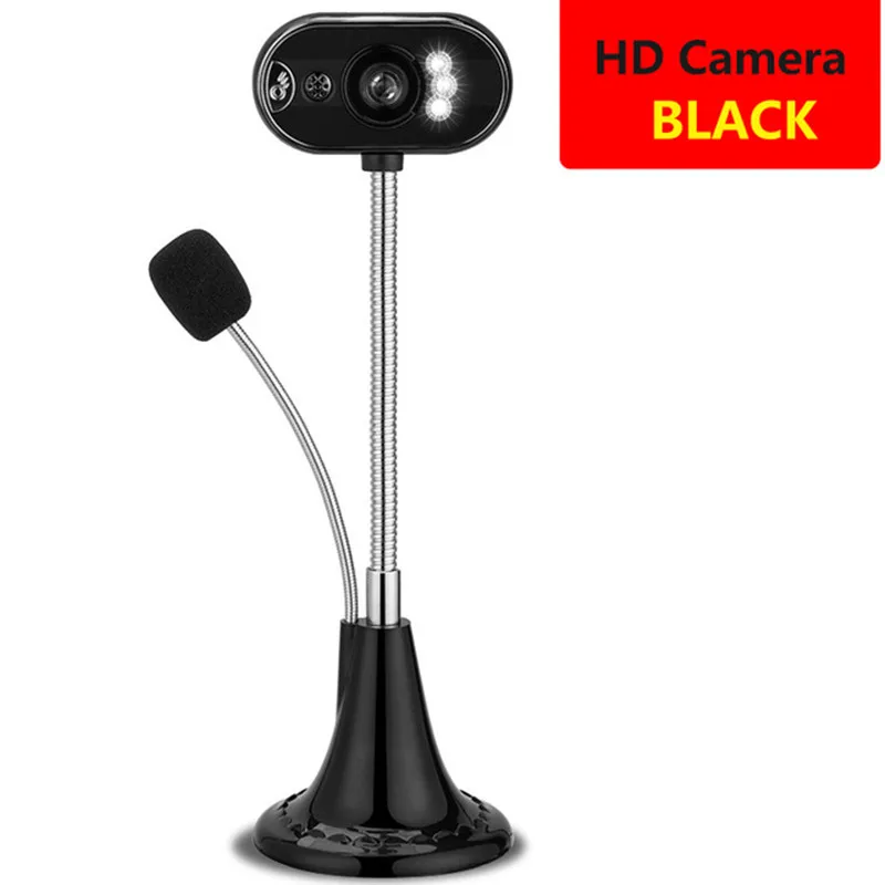 

USB HD Webcam With Home Office Microphone Night Vision Function Video Camera LED With Microphone For Laptop Notebook Computer
