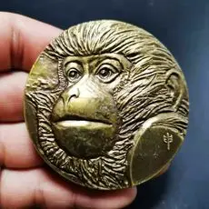 Бронзовая памятная бронзовая глава из двенадцати знаков зодиака облегченная