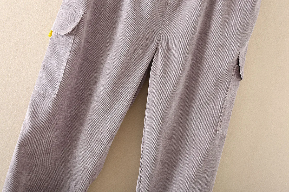 Тонкие вельветовые штаны размера плюс женские шаровары весна 2020 повседневные