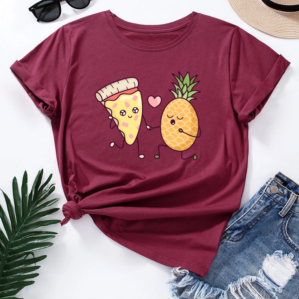 

Футболка женская хлопковая с коротким рукавом и круглым вырезом, 100%