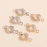60pcs 713mm alloy circle connector charms for bracelets necklaces diy handmade making clear crystal charms jewelry supplies