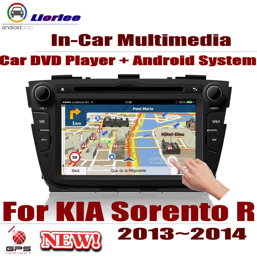 Для KIA Sorento R 2013 2014 Автомобильный Android плеер Радио DVD GPS навигация система аудио