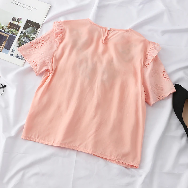 Блузка женская с вышивкой баской летняя | Женская одежда