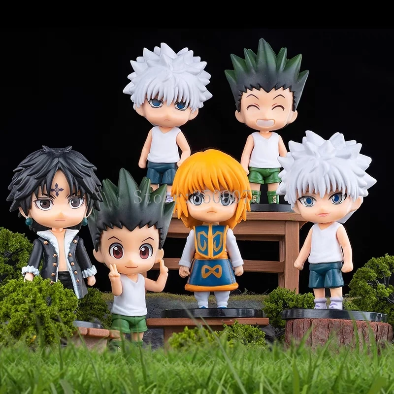 6 шт./компл. Hunter x Аниме Фигурка Гон фрекс Killua Zoldyck экшн фигурка Kurapika модель куклы