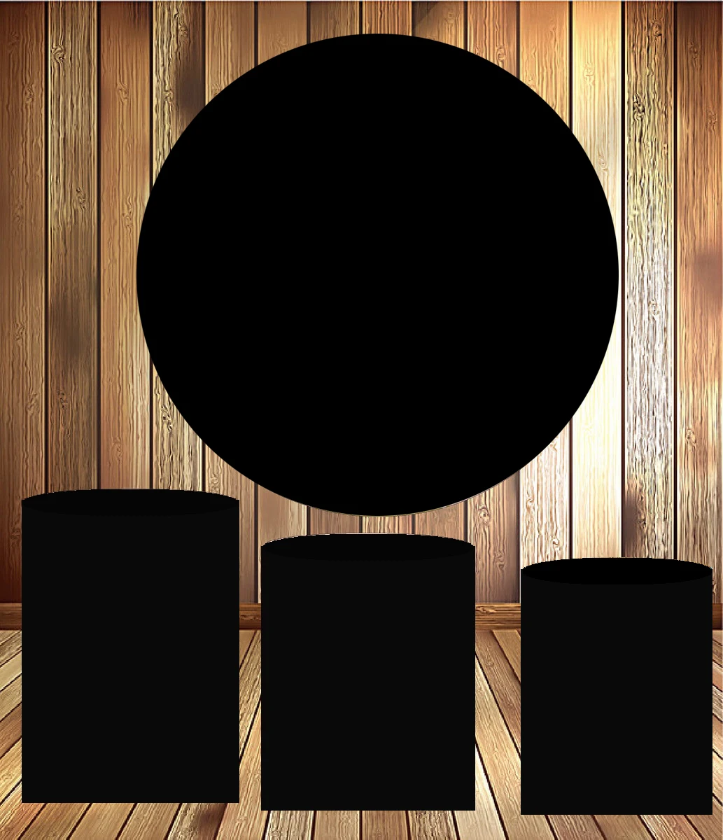 

customize black 200cm round and 3 cylinder covers