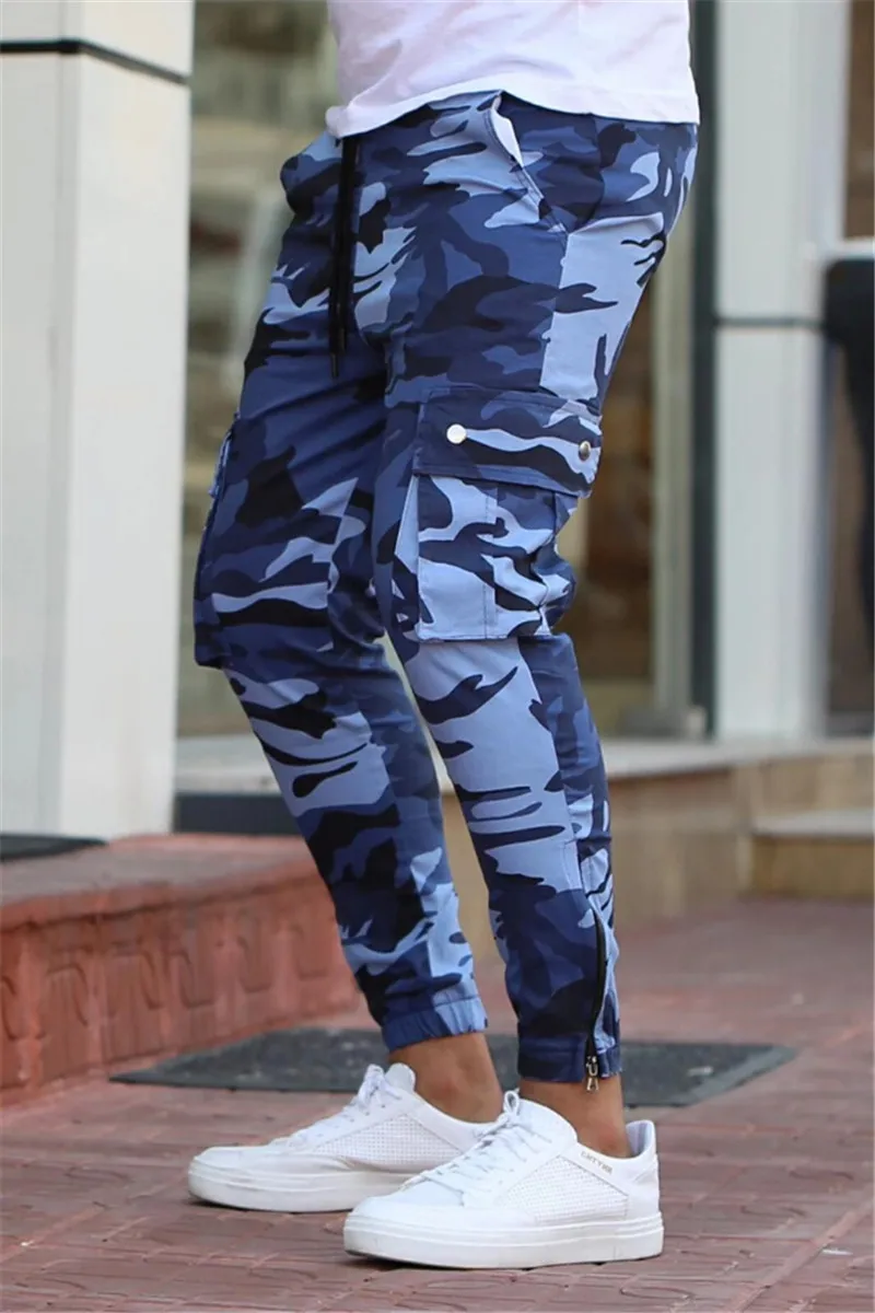 

2019 New Mens Cargo Pocket Outdoor Camouflage Gym Sport Pants Running Joggers Trousers