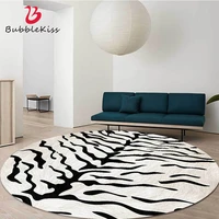 bubble kiss round carpets for living room black white home bedroom decor customized area rugs comfort non slip large floor mat