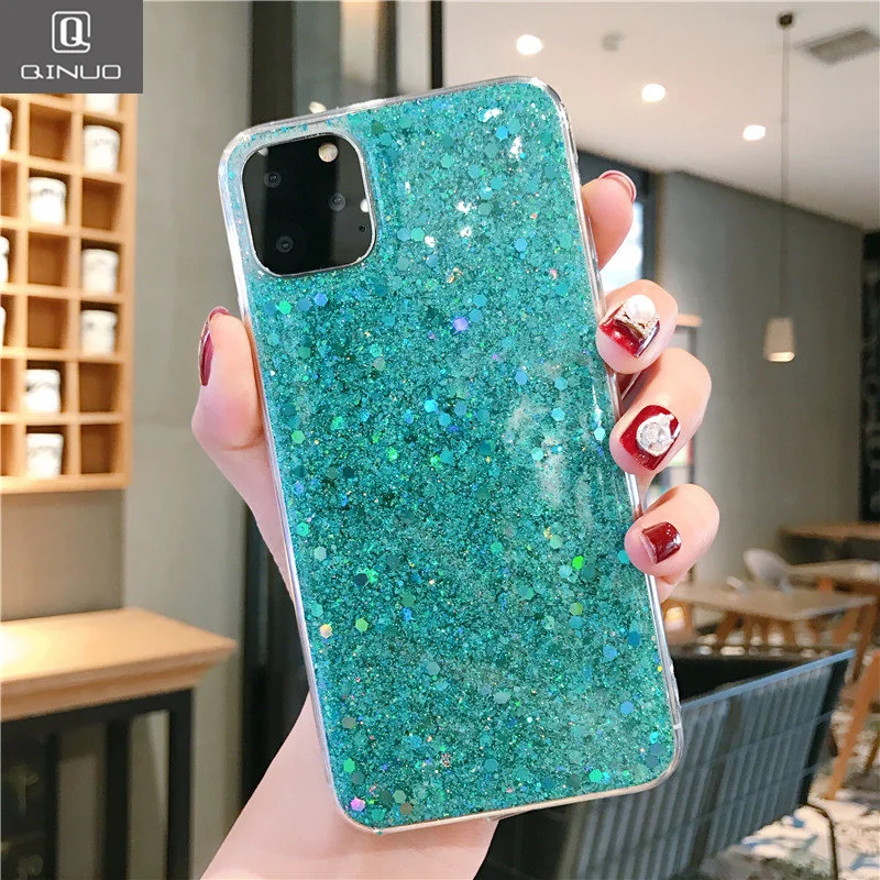 Блестящий чехол для телефона iPhone 11 Pro Max 2019 X XR XS 7 8 6 6S Plus 5 5S SE Мягкий силиконовый