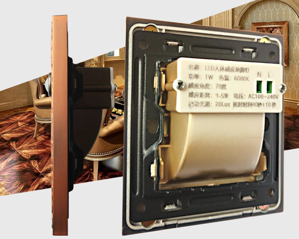 Лестничный светильник настенный светодиодный 3W ступенчатая лампа Настенная +