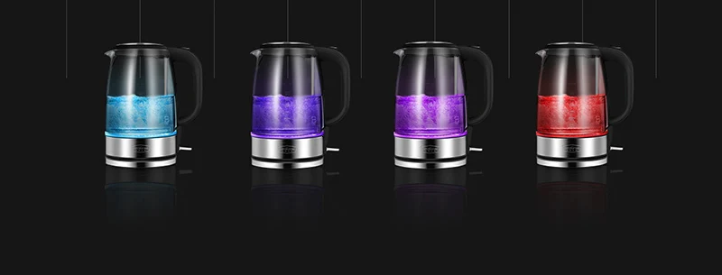 Xiaomi стеклянный электрический чайник для воды из нержавеющей стали домашний светодиодный светильник чайник 1.7л 220 В контроль температуры анти-сухой Электрический чайник
