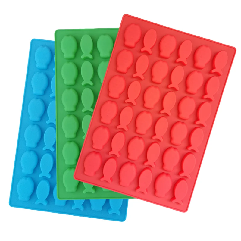 DIY форма рыбы 36 полость силиконовая для помадки Жевательная паста шоколадные