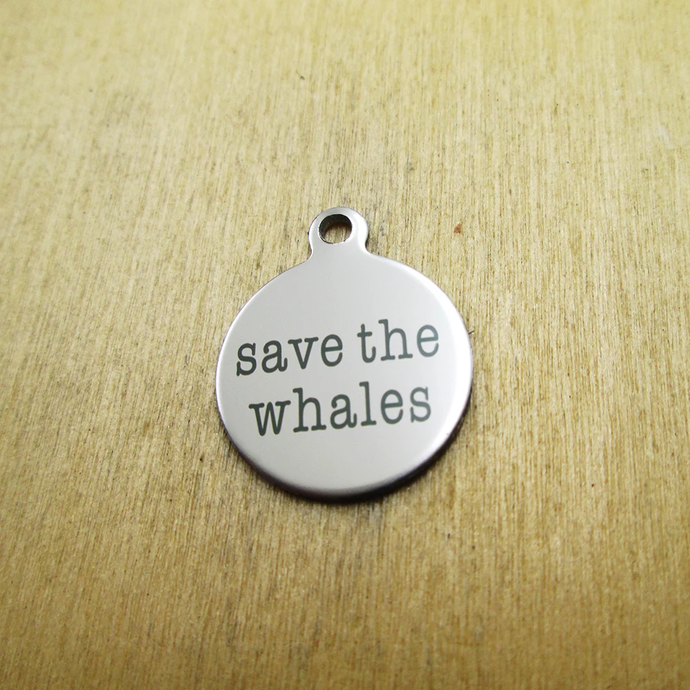 10 шт./партия жена пожарного амулеты из нержавеющей стали лазерной гравировкой DIY