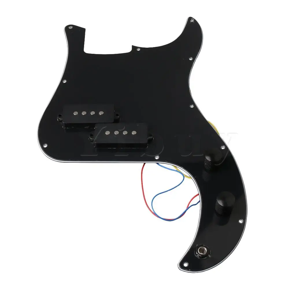 Yibuy Prewired P-Bass Pickguard комплект для P бас-гитары черный