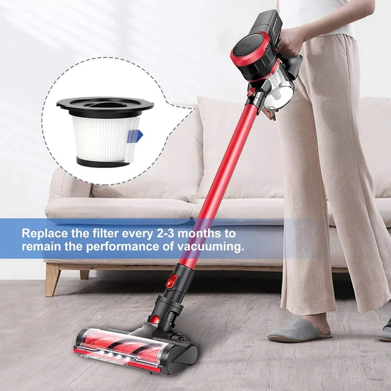 

Replacement HEPA Filter Compatible for MOOSOO K17 Cordless Vacuum Cleaner (3 HEPA Filters and 3 Filters)