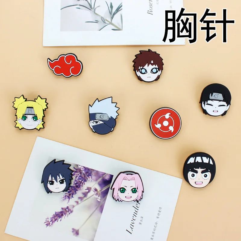 

Классические костюмы для косплея аниме Sasuke Kakashi, акриловый значок с булавкой, коллекционные сумки для фанатов ниндзя, японские аксессуары, п...