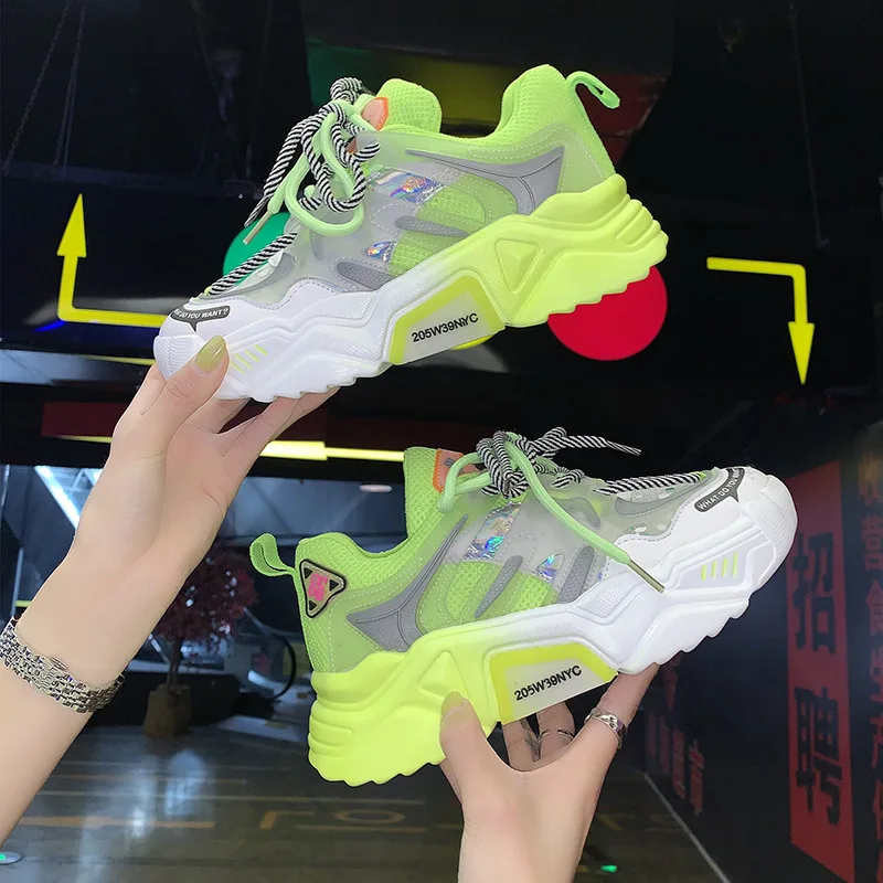 

2021 Sneakers Women Platform Shoes Basket Femeal Fashion Breathable Thick Bottom Designer Chunky Sneakers