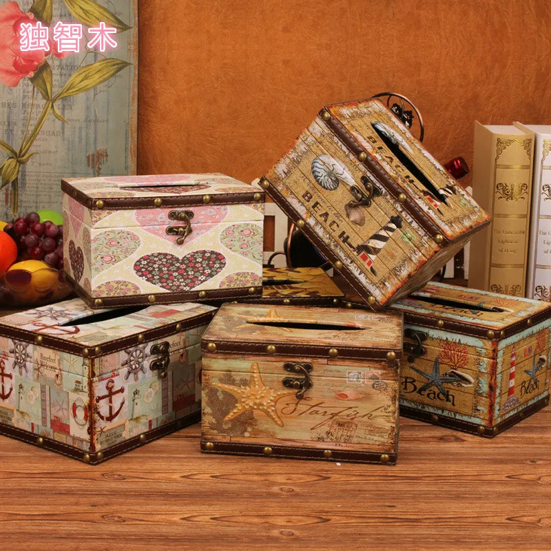 Ретро держатель для салфеток креативный контейнер железная коробка домашний