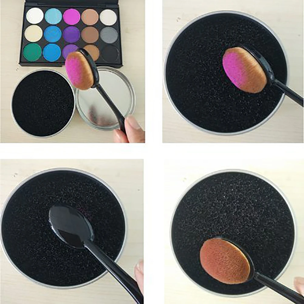 1PCMakeup щеточная Очистительная коробка обеспечивает быструю очистку губчатая