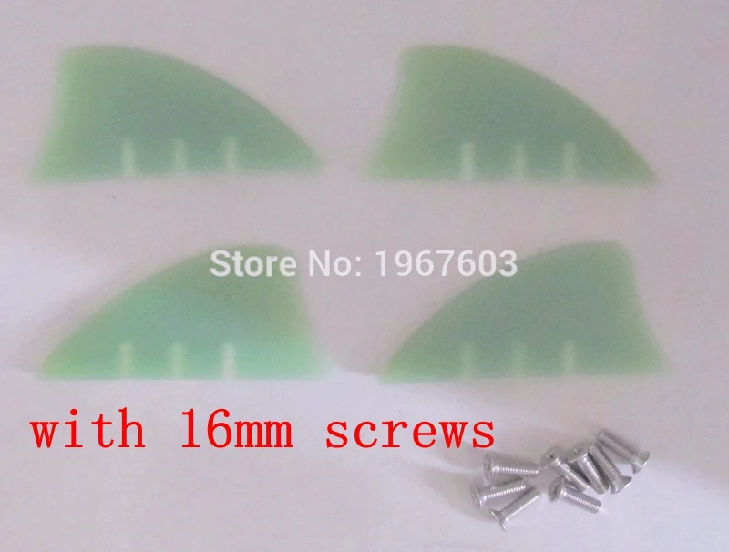 with 16mm screw Двойной наконечник кайтборд плавники кайт доска для серфинга плавник кайт серфинга аксессуары для сёрфинга 4 шт./лот Quad Set - Цвет: with 16mm screw