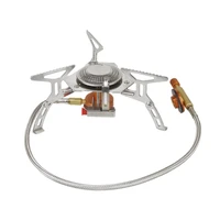 outdoor hiking camping steel stove gas powered butane propane burner portable outdoor picnic survival accessory