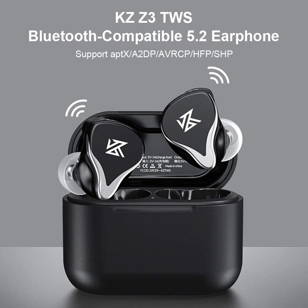 For KZ Z3 TWS Bluetooth-compatible 5.2 Earphones Wireless Headphone Noise Cancelling Sports Stereo Sound In-ear Earbuds Headsets |