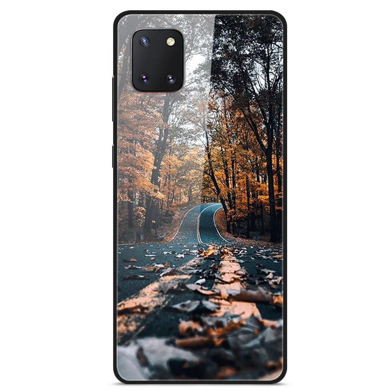 For Coque Samsung Note 10 Lite Case Tempered Glass Planet Space Cover for Samsung Galaxy Note10 Lite Case S10 Lite Glass Case
