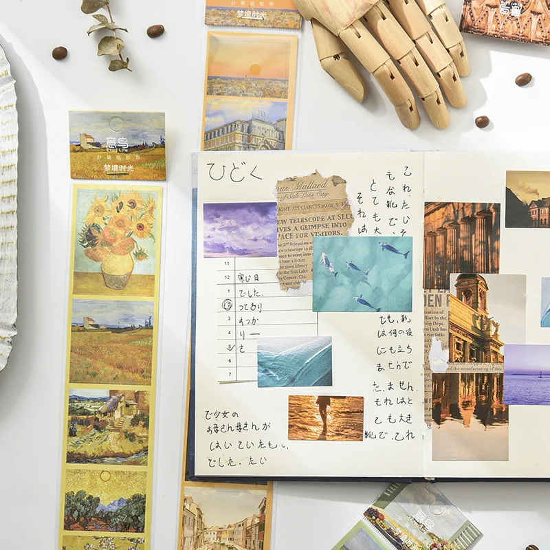 Лента Washi в стиле ретро Маскировочная лента для аккаунта фотоальбома дневника