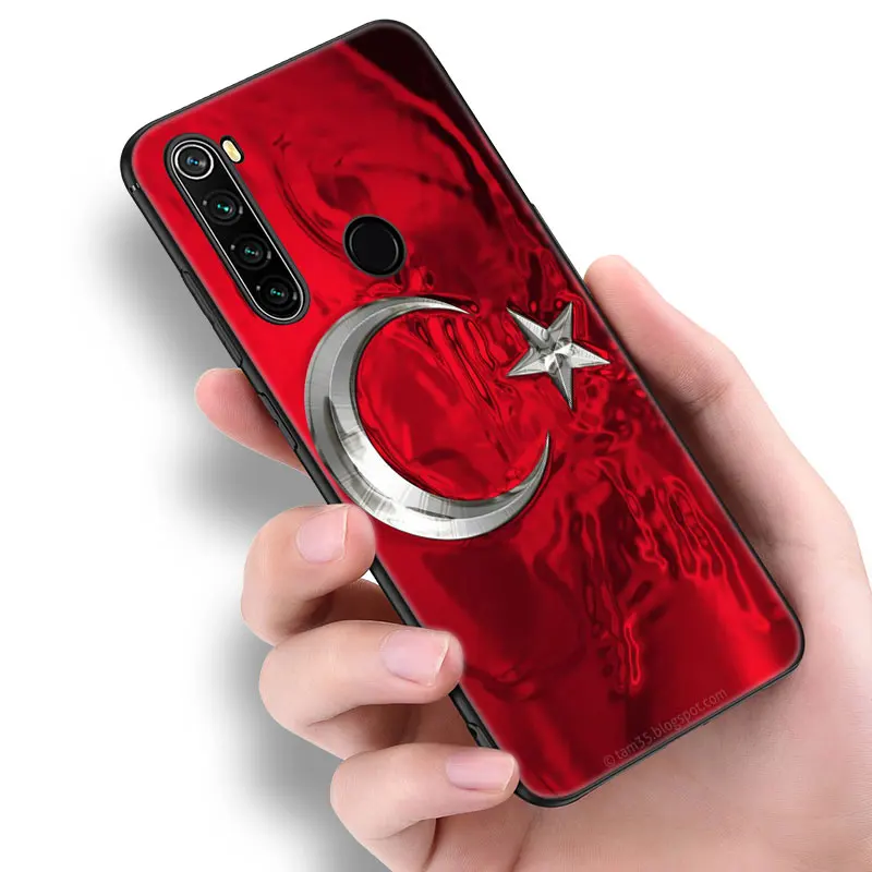 Силиконовый чехол с турецким флагом для Xiaomi Redmi Note 10 9 Pro Max 10s 9s 8 8A 7 9C 9A 9T 10T мягкий