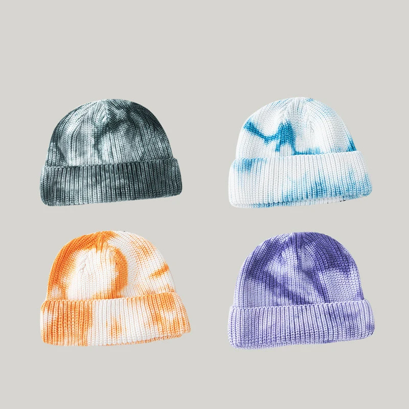 

НОВАЯ шапка вязаная шапка женская шапка хип-хоп Уличная шерстяная шапка с градиентом натуральные Короткие хлопковые теплые шерстяные шапк...